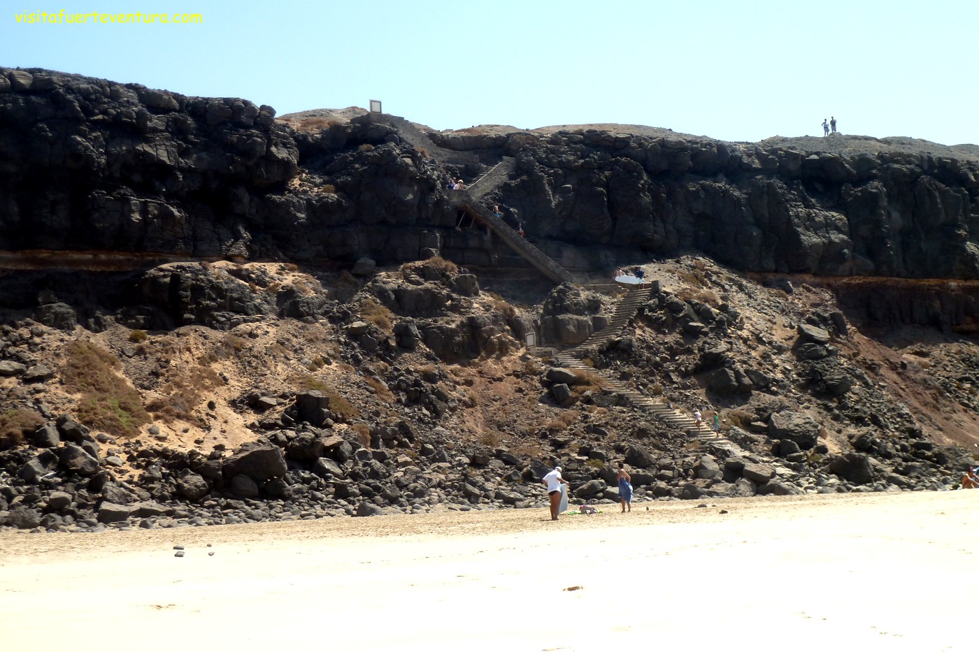 Playa de la Escalera en Fuerteventura. Playa del Aguila. Aguila Strand.n Fuerteventura.